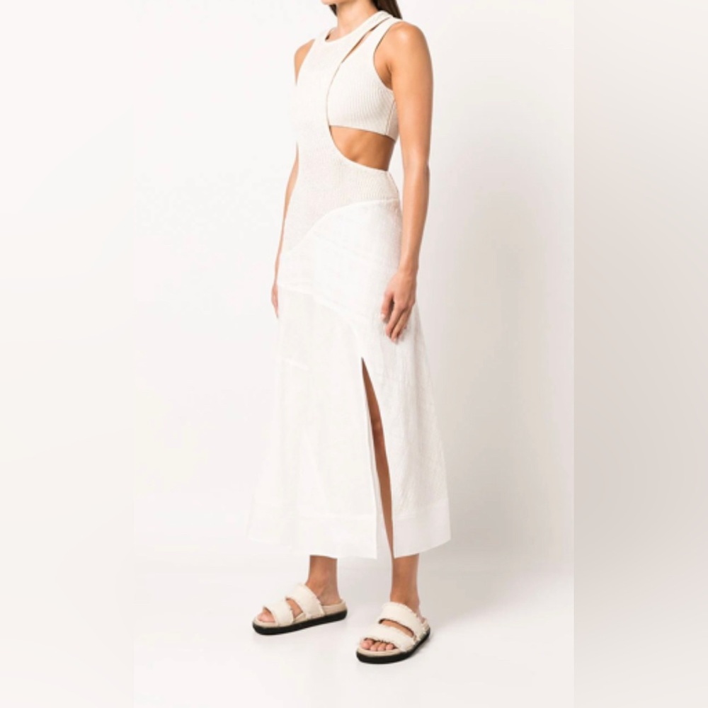 Jonathan Simkhai Patchwork Cut-Out Midi Dress - image 2